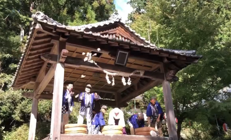 秋祭りの餅まき（2024）