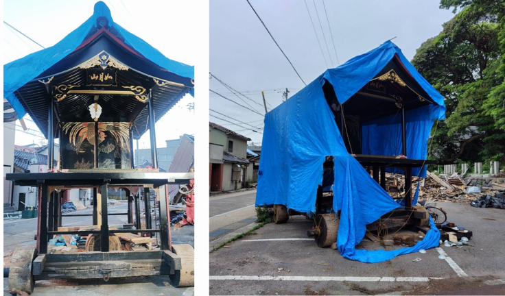被災直後の曳山