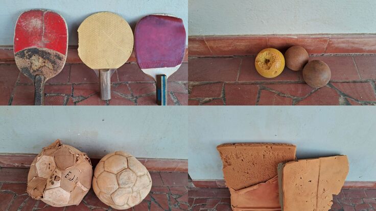 古くなった体育の道具