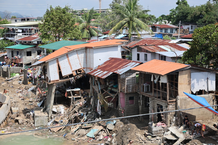 大きな被害を受けたTalisay地区
