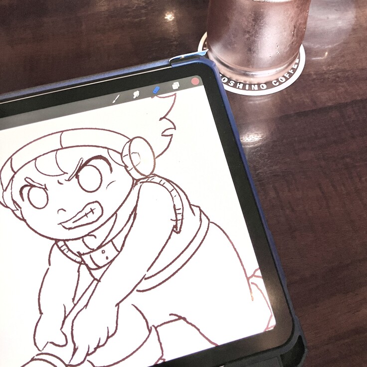 絵本の描き途中のイラスト