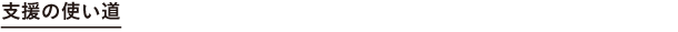 支援の使い道