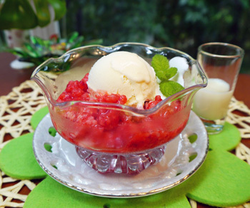 クラッシュド苺