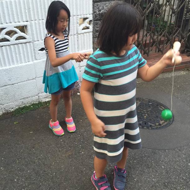 今日もけん玉は大人気