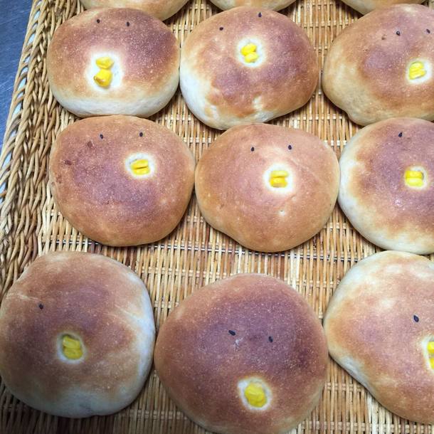 ひよこのキャラのアンパン。作ってみました。