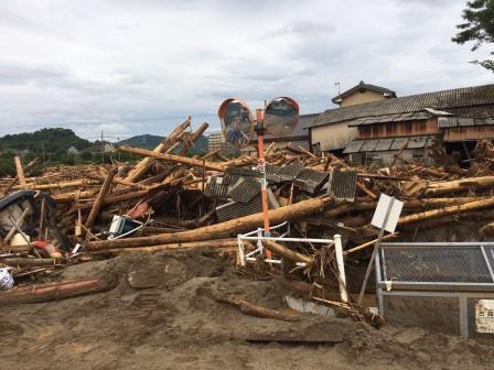 発災直後の朝倉市