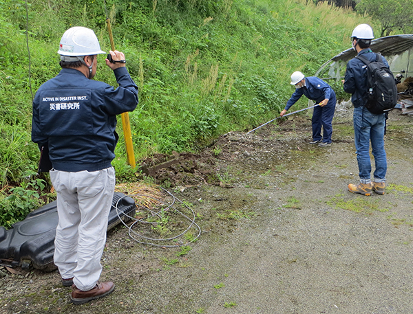 熊本地震現地調査の様子