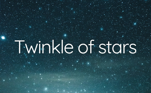Twinkle of stars