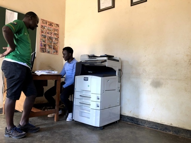 プリンター導入時の様子です。