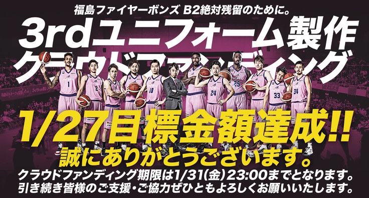 クラウドファンディング達成の御礼