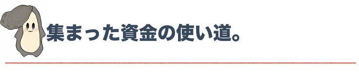 集まった資金の使い道