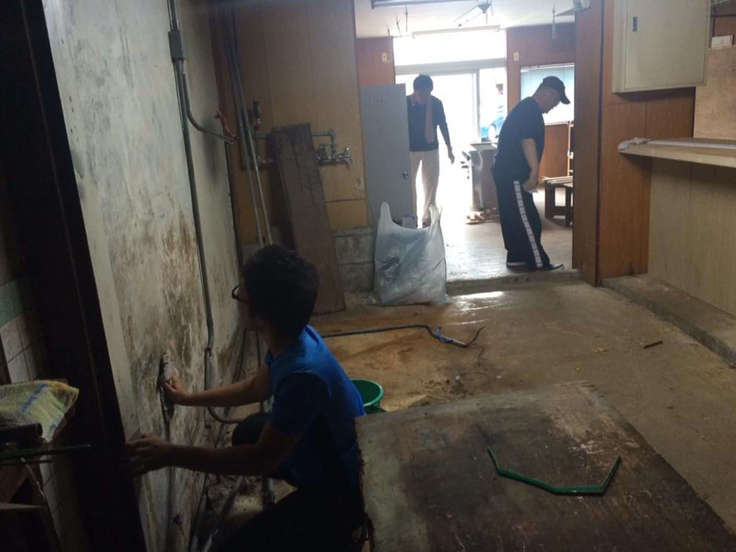 ２０１６年 旧クボクリ１階 リノベーションの様子