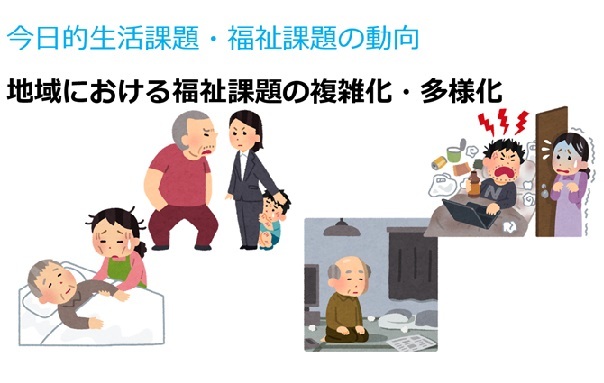 あらゆる社会問題に対し、連携が必要だが‥ きっかけは自治体の方々から地域の現状を伺った時に地域連携の困難さを聞いたことでした。 各施設ごとに抱える悩みは共通していて、従業員不足、介護難民への対応、認認介護、孤独死、高齢者虐待、精神疾患、引きこもり等があり、高齢者施設同士の情報共有(介護拒否が強い利用者や難病疾患の事例検討等)や、障がい者施設と高齢者施設の情報提供(高齢の障がい者が保険制度移行で自己負担増しになった時の対応等)の必要性を実感していながらも、各施設に連携についてを伺うと「実務が多く、外部施設と接する時間が少ない」ことや「参加する時間があっても連携のきっかけとなる場が少ない」等の理由があり、中でも多く聞かれたのは「時間や場所があっても、主催施設との関係性が無いので参加したくない」との声がありました。