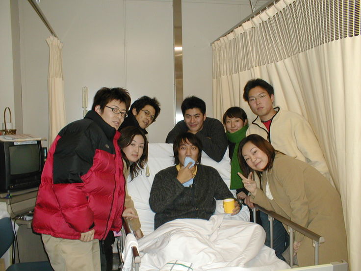 入院中、毎日一緒にいてくれたたくさんの友人たち