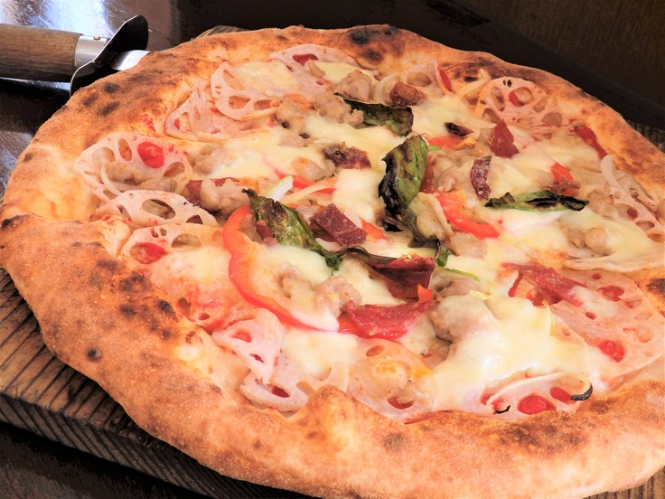 レンコンピッツァ