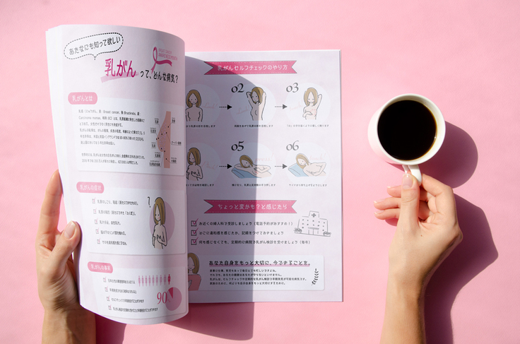 乳がんセルフチェック啓蒙パンフレット