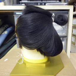 被災後修復された鬘