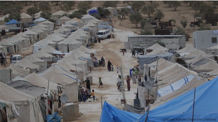 シリア北部の避難民キャンプの様子