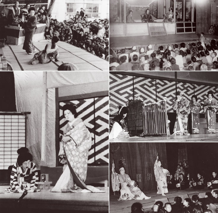 高田歌舞伎の役者たち、ありし日の舞台