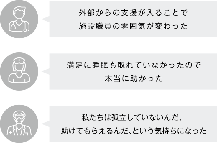 施設からいただいた声