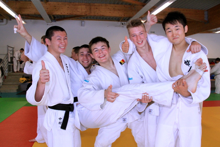 国際合宿、大船渡少年柔道参加