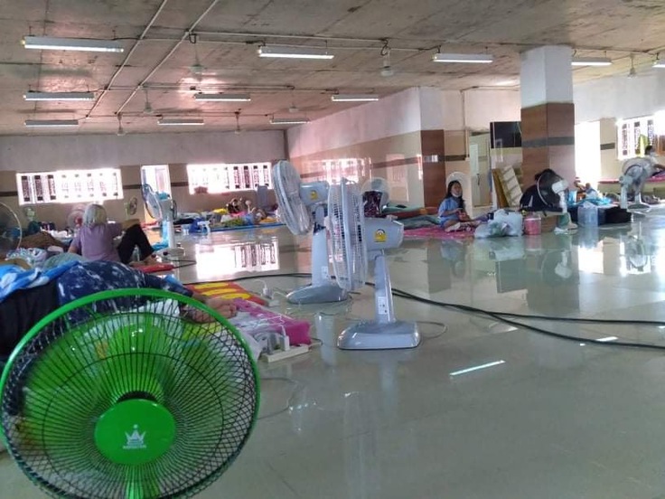 Covid patients in the temple