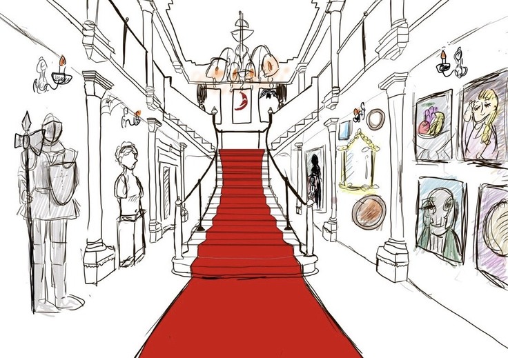 実際のページをイメージしたラフ画（一部参照）