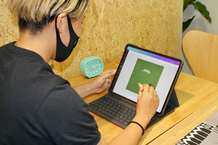 デザインワークの柏野選手