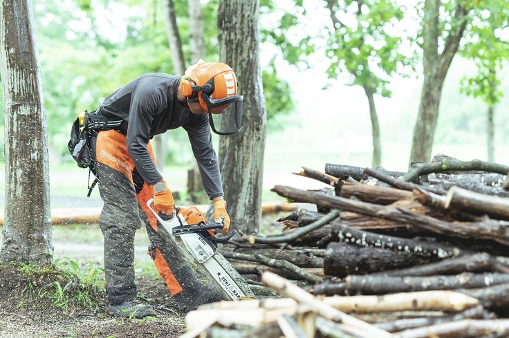 キャンプ場は林業の技術で作りました。