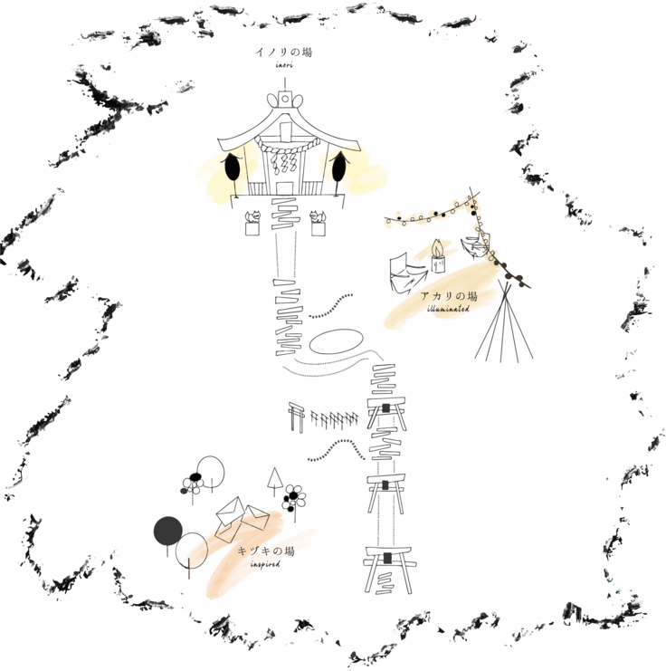 太宰府市のキャンドルイベントNiGHTUPの案内図
