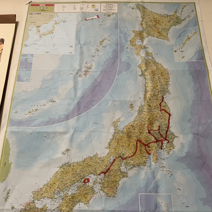 一人旅東日本縦断中に使ったマップです笑