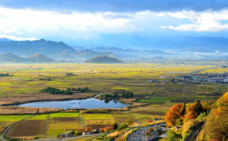 山形県置賜地域の景色
