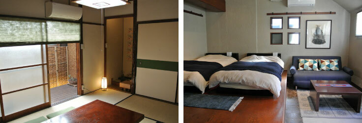 泉佐野市と熊取町で営む民泊施設の写真。