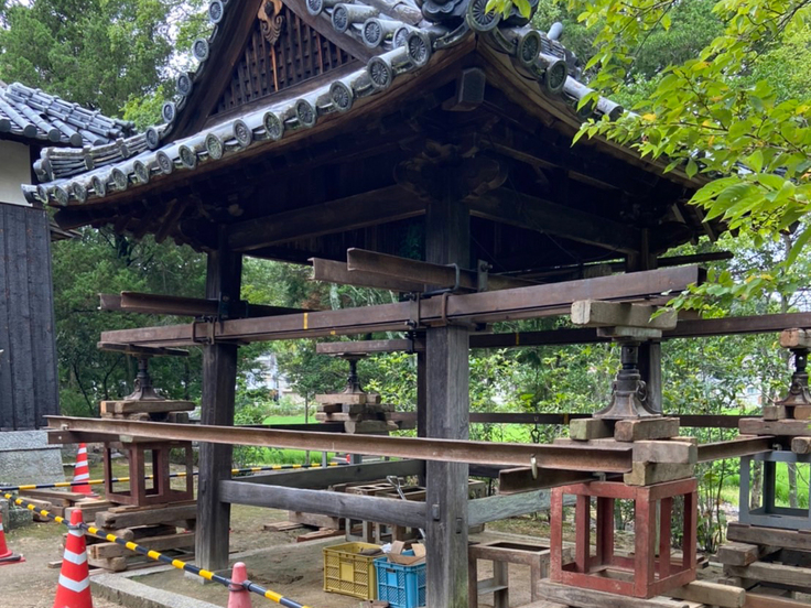 鐘楼修繕ぼ様子