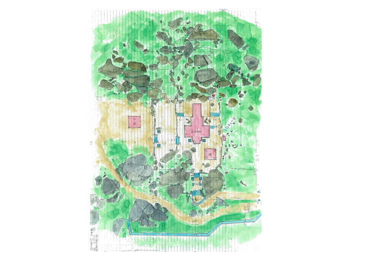 岩倉神社の平面図です