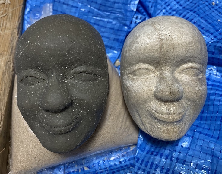 かしら製作途中