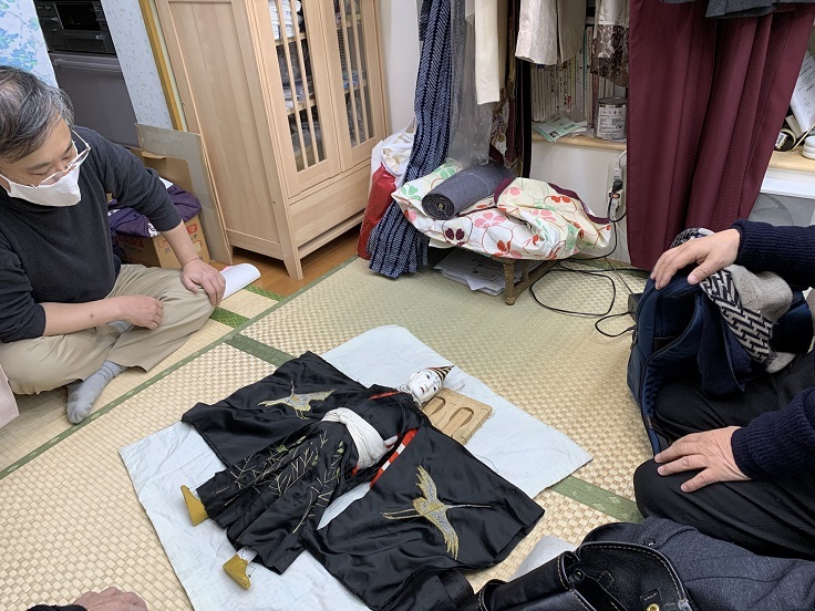 三島染色補正店での打合せ