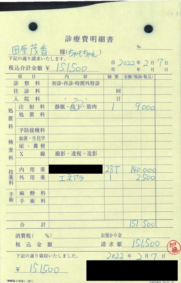 2/7治療費明細