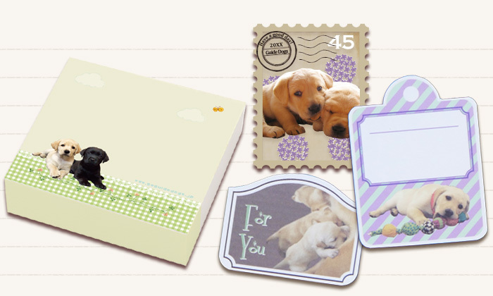 プチプレゼント一例。メモやシールの画像。