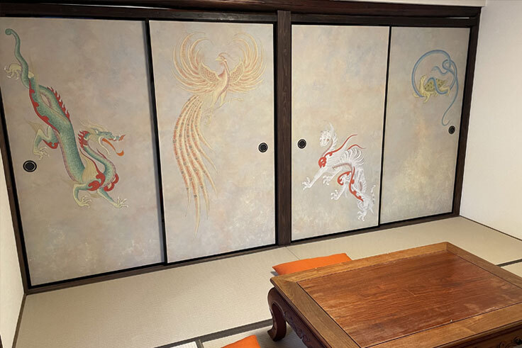 Asuka no yado 襖絵