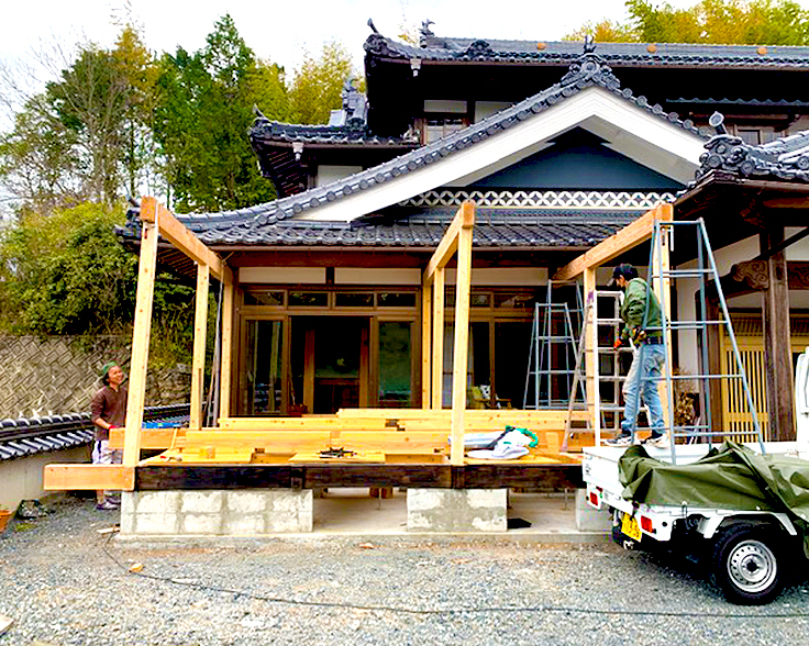 美容室のシャンプールームの増築