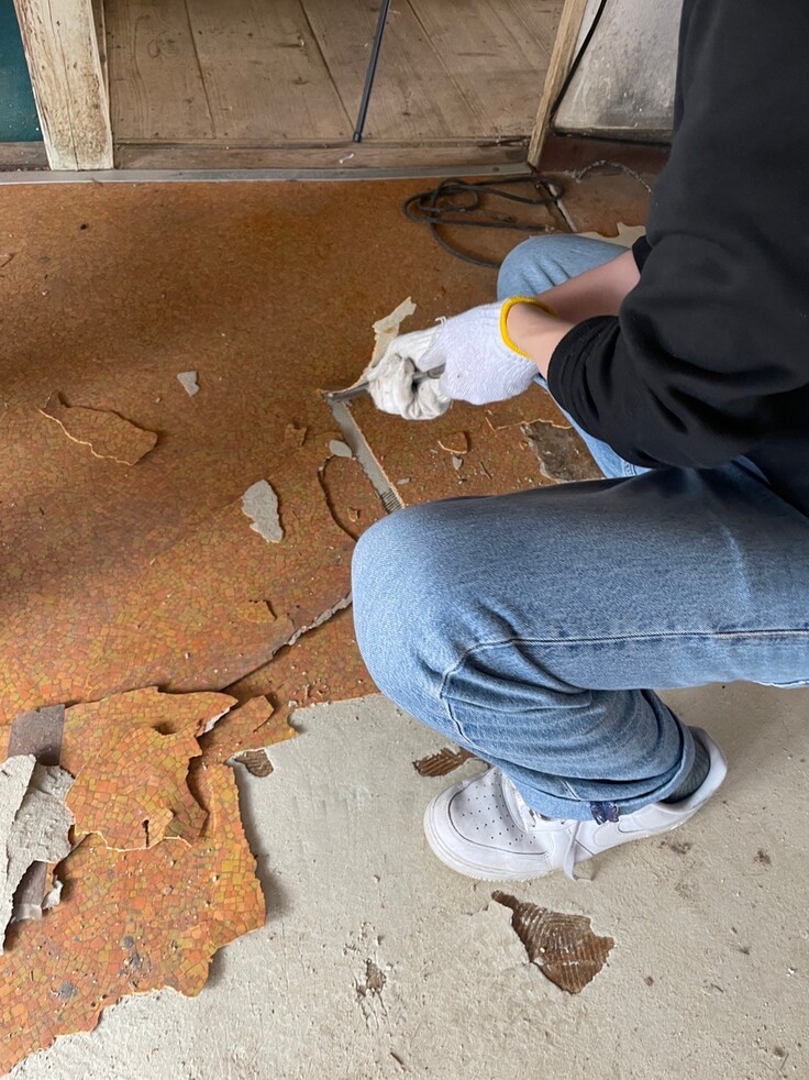 解体作業の様子