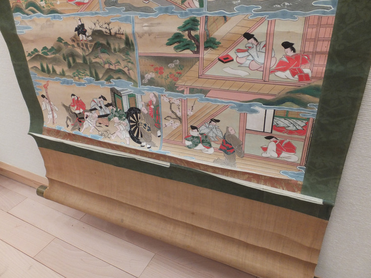 掛軸の表装が剥がれかけている箇所②