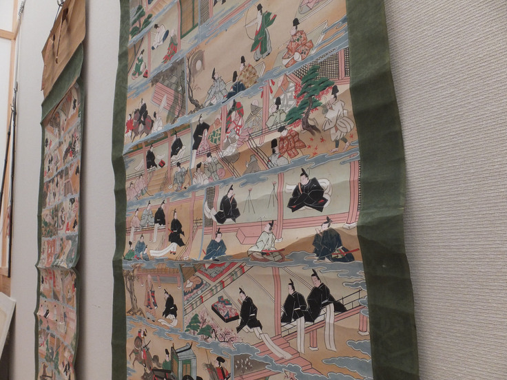 掛軸の折れ箇所