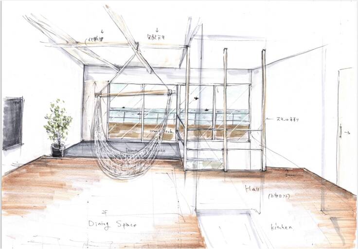 海がみえるリビング