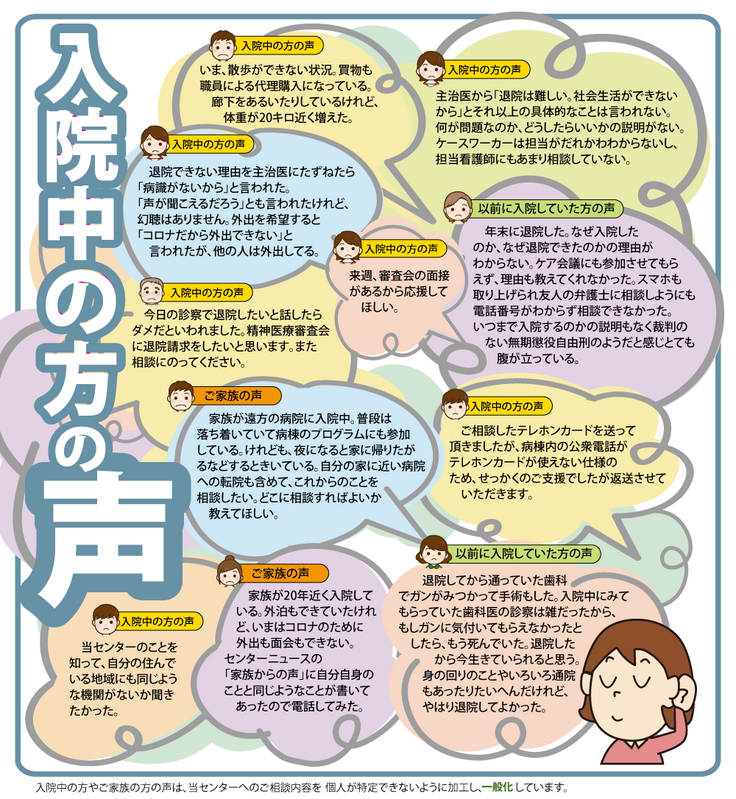 入院中の方の声