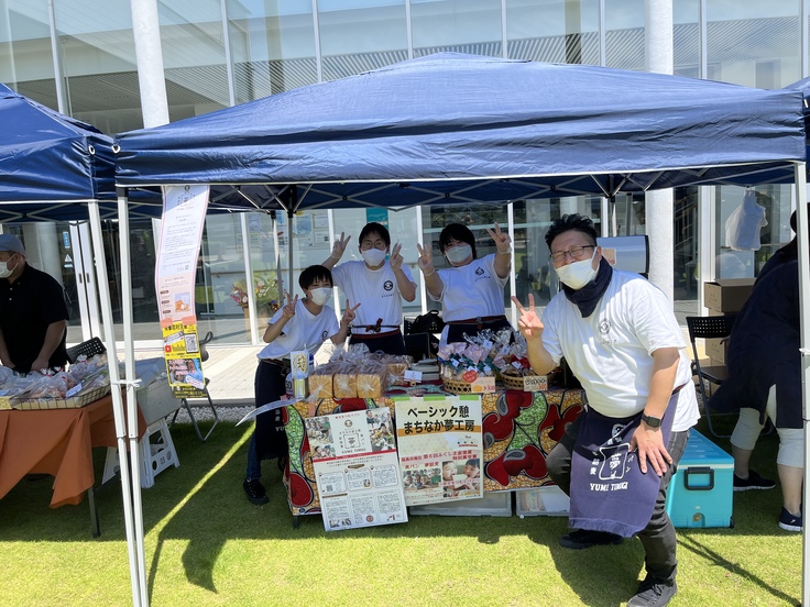 野外授産製品販売会の様子