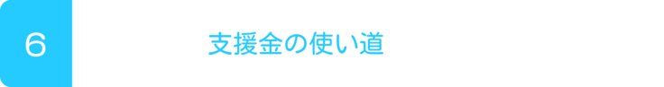 ６支援金の使い道