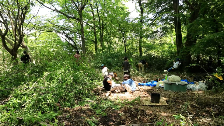 キャンプ場を1年間かけて手作りする企画