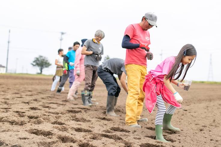 種まきの様子